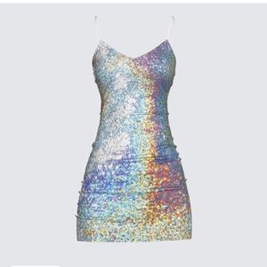 Finesse Sparkly Silver Dress